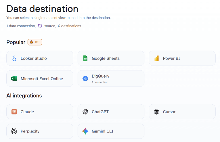 Different data destinations in Coupler