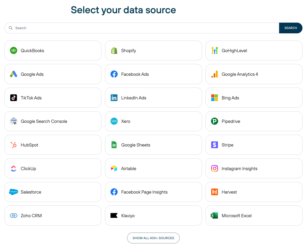 Select data source