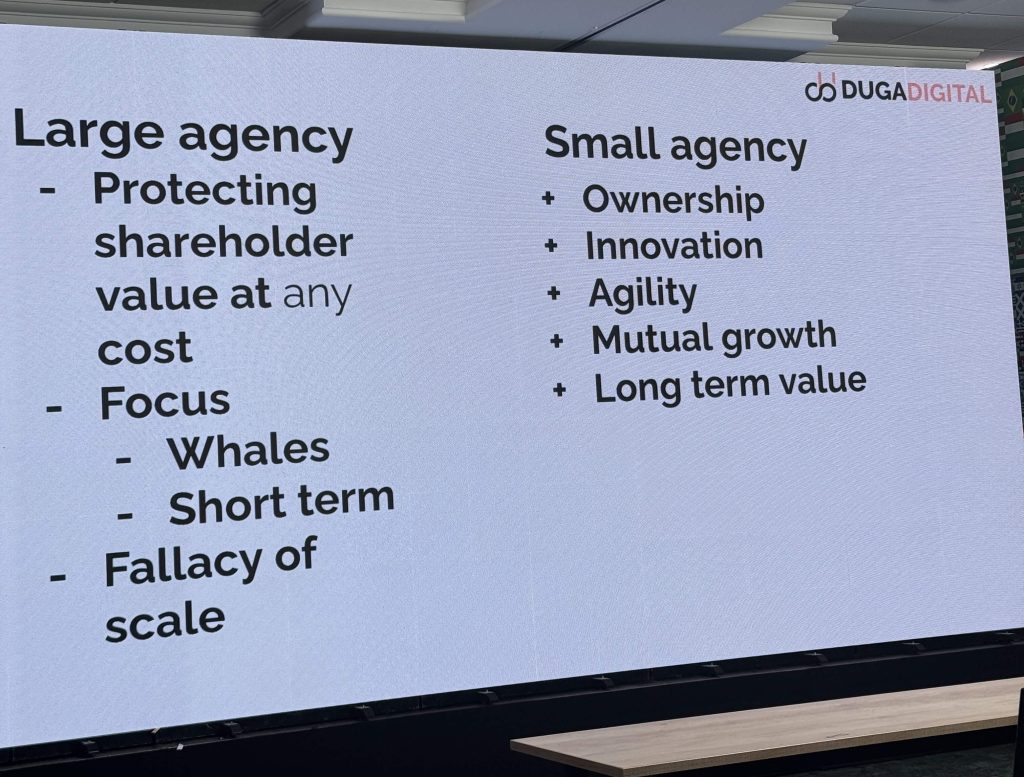Small agency advantage is getting bigger