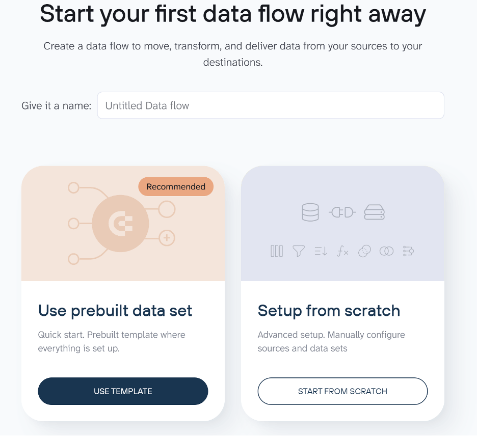 coupler data template vs start from scratch options