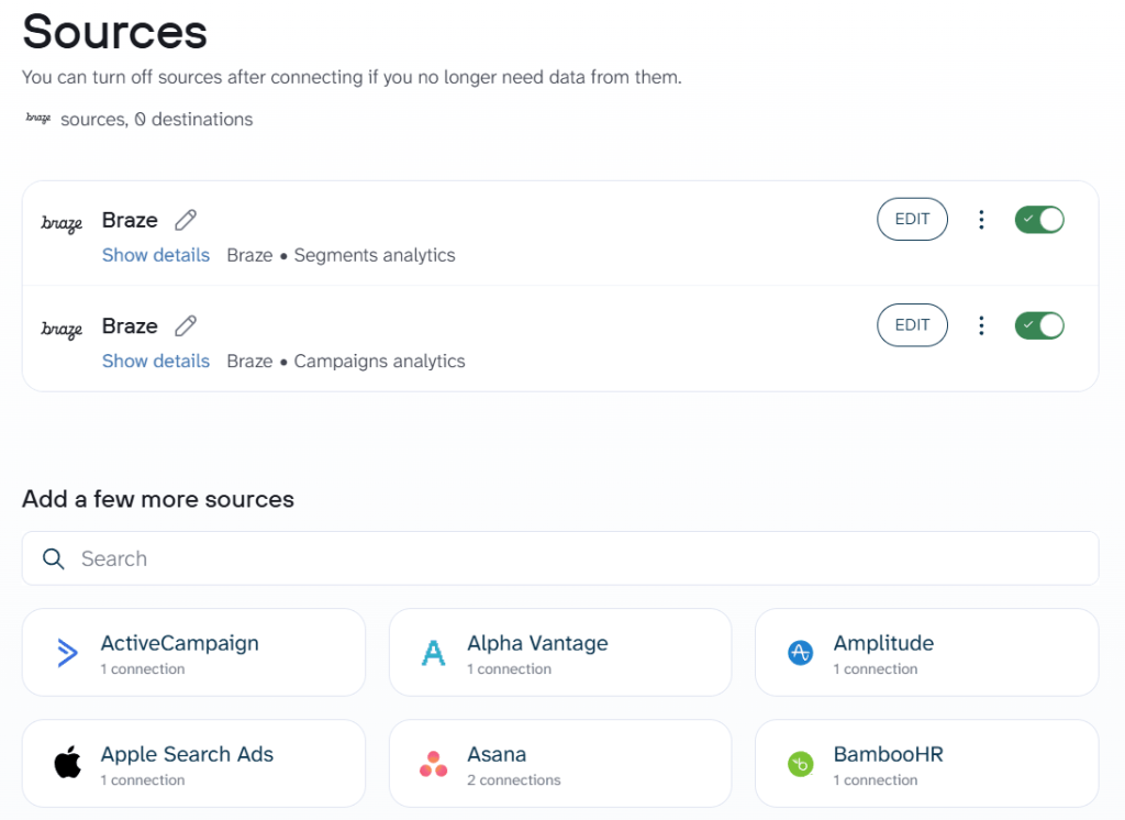 braze source coupler multiple sources