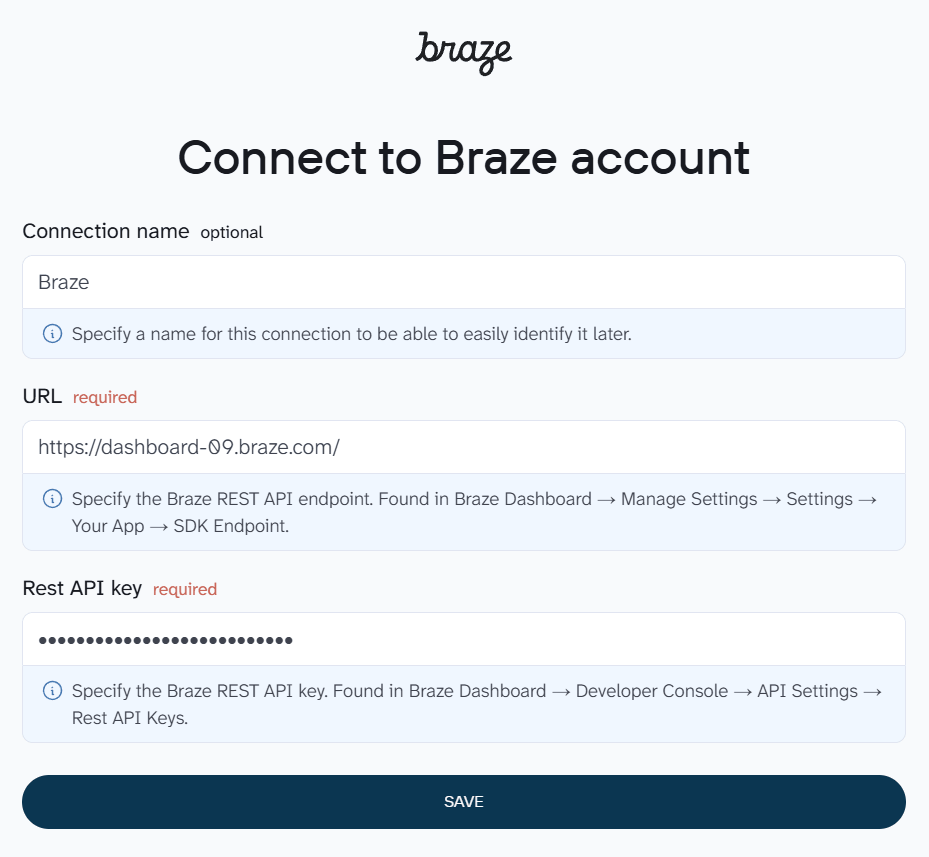 connect braze account
