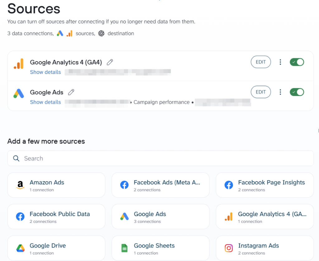 Multiple Data sources in Coupler.io