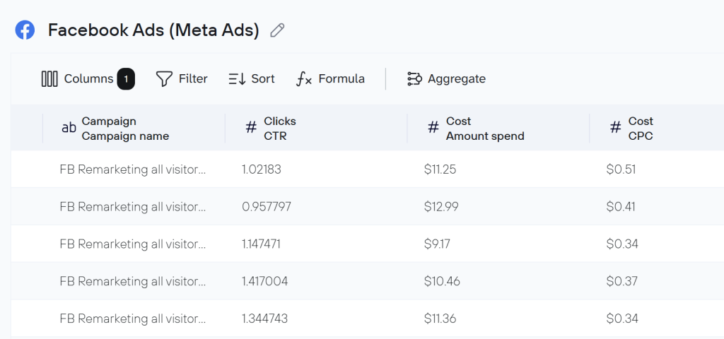 Facebooks ads report