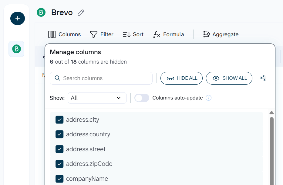 brevo data set coupler