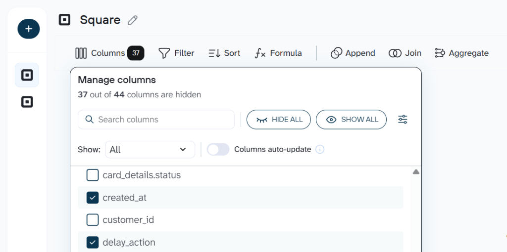 square data set coupler