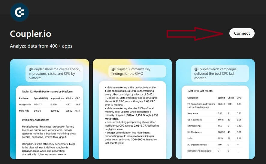 Connect Coupler.io to ChatGPT