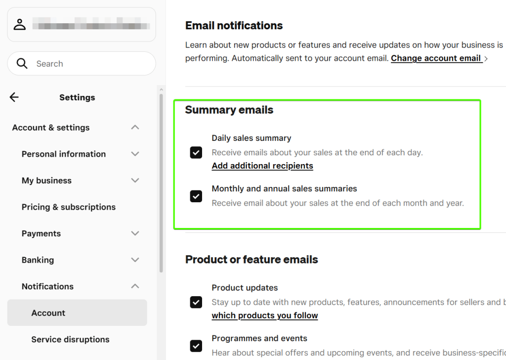 square export report manually daily sales summary