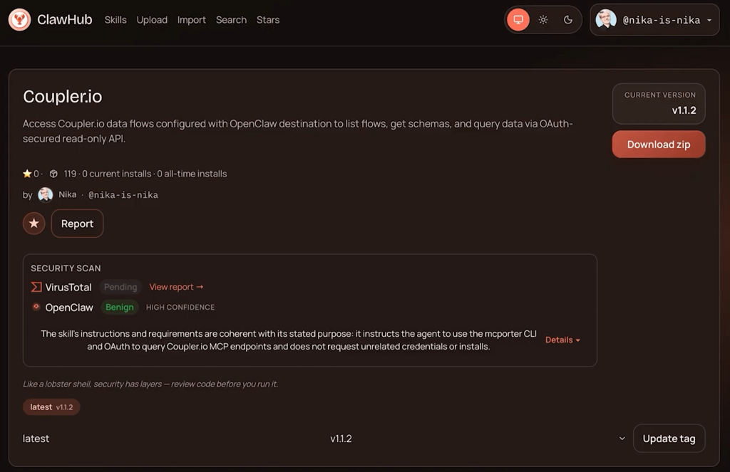 coupler skill clawhub