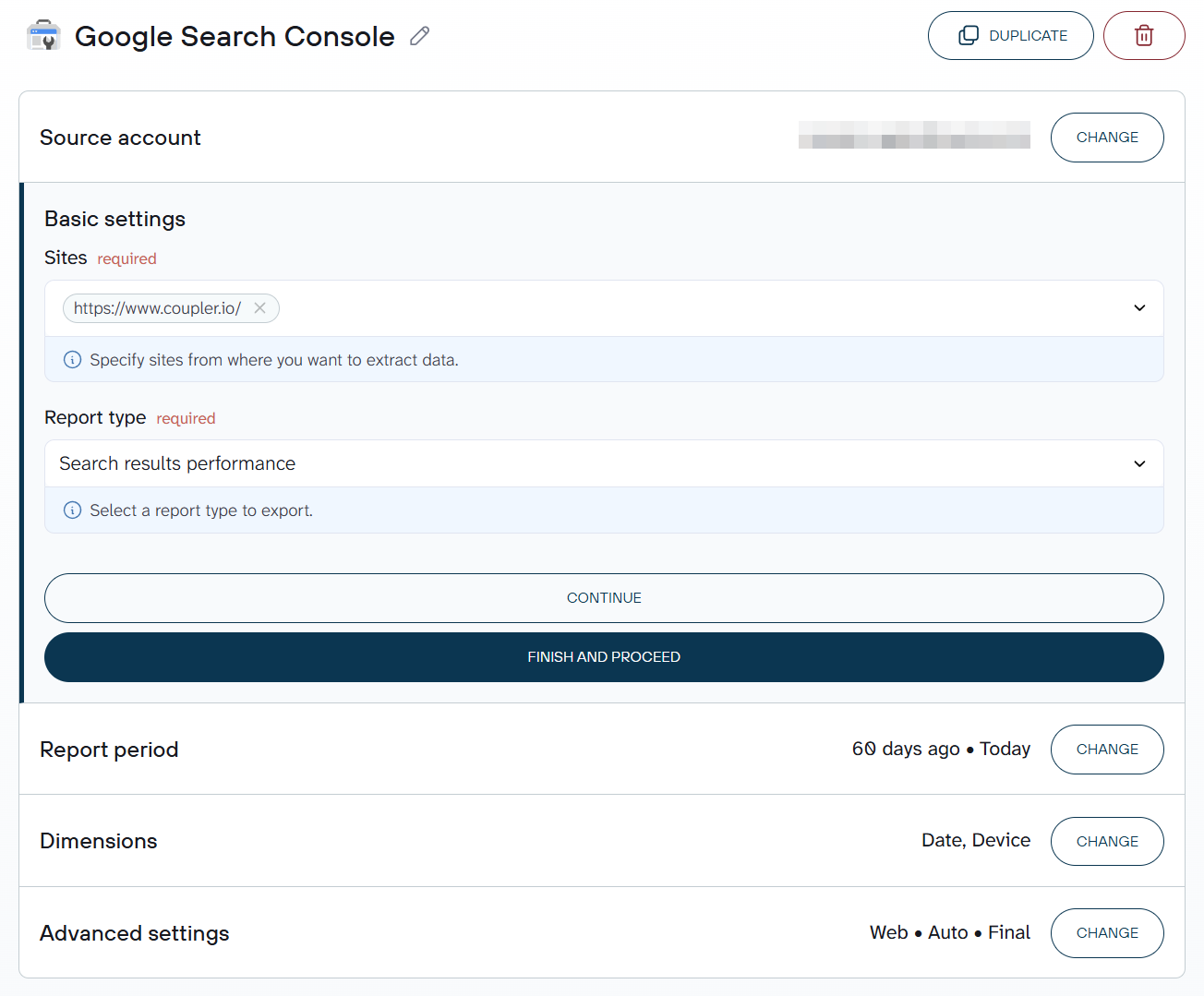 1 GSC source settings