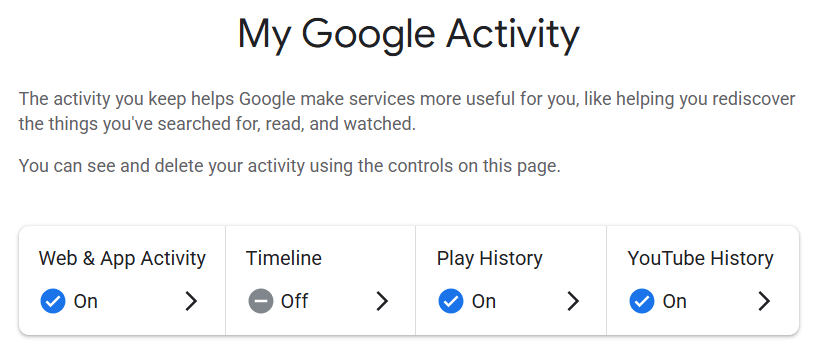 Google Web Actiity