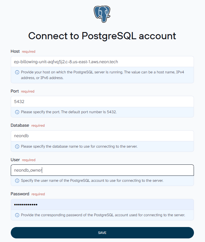 PostgreSQL as destination in Coupler.io