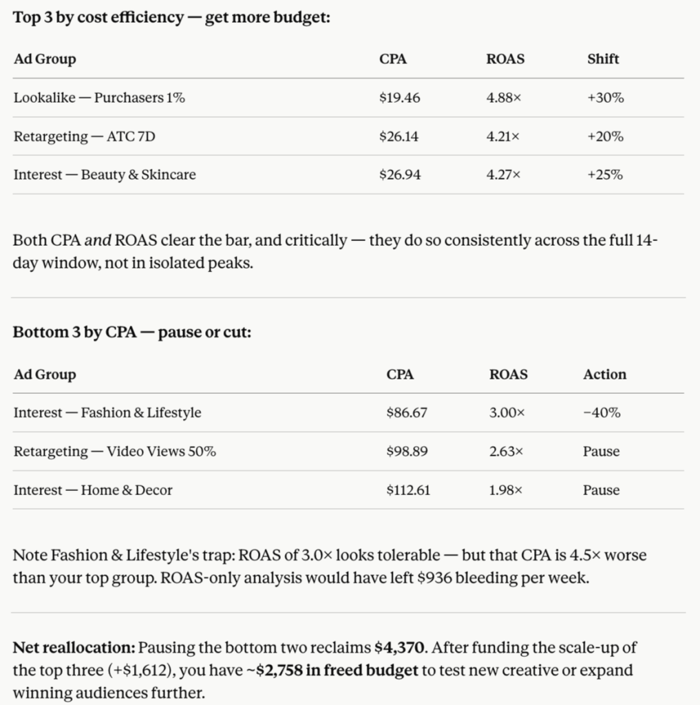 TikTok Ads CPA & ROAS Performance Audit in Claude