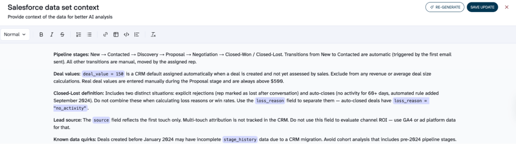 Salesforce context