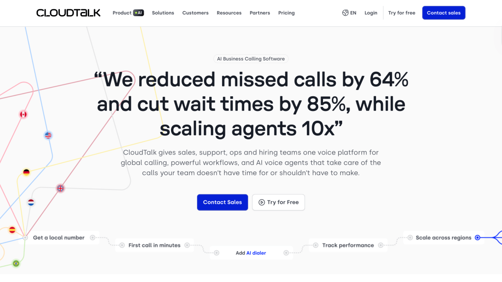 cloudtalk homepage