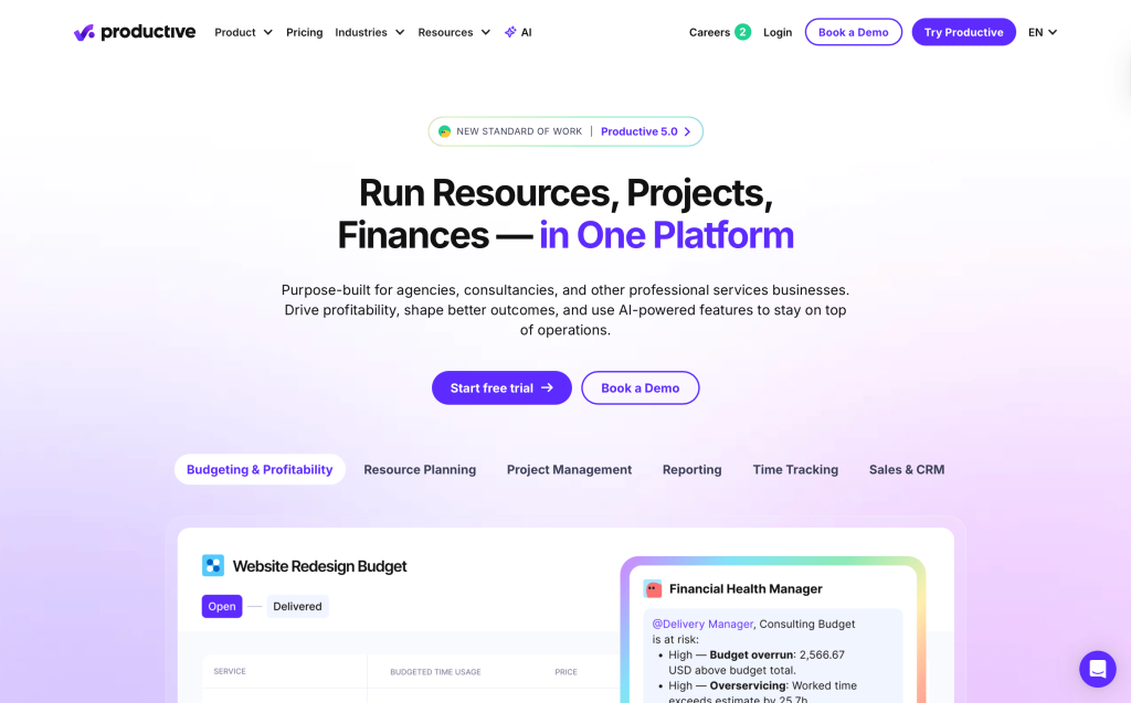 productiveio homepage