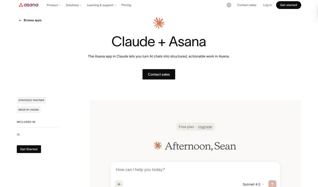 asana claude connector